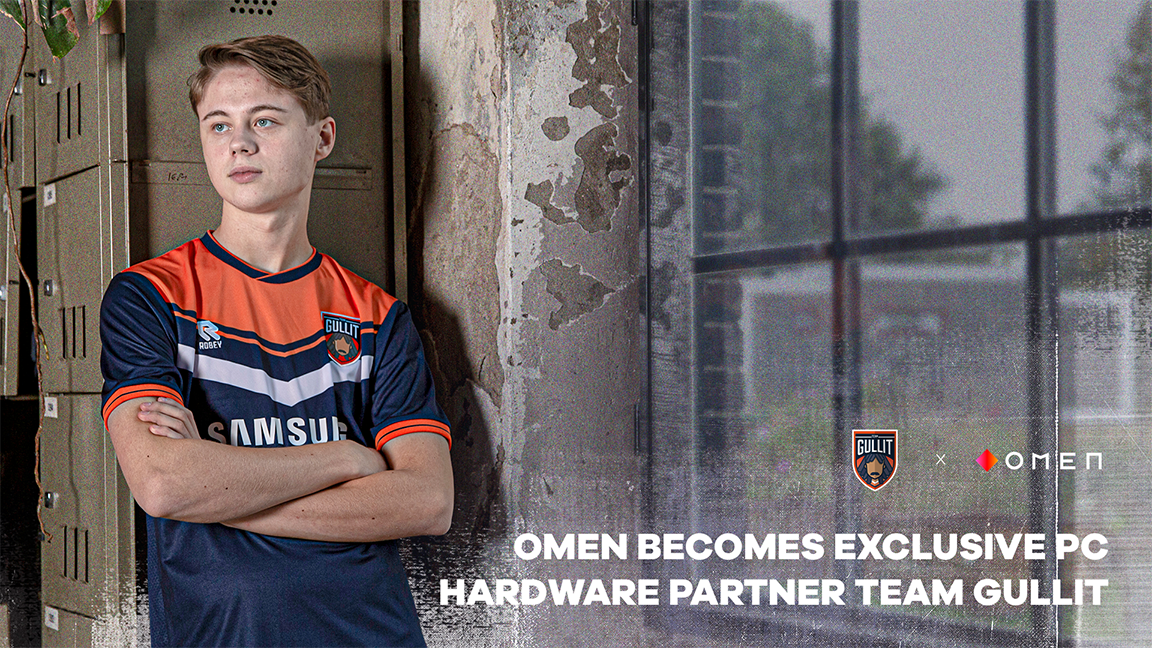 Picture of Dani Visser from Team Gullit, announcing the partnership between OMEN and Team Gullit.
