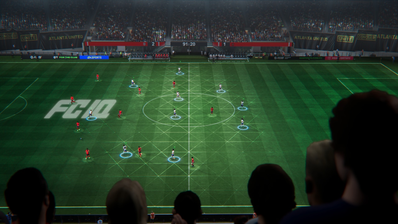 This is an in-game screenshot of the EA FC 25 game. It also shows FC IQ on the pitch.