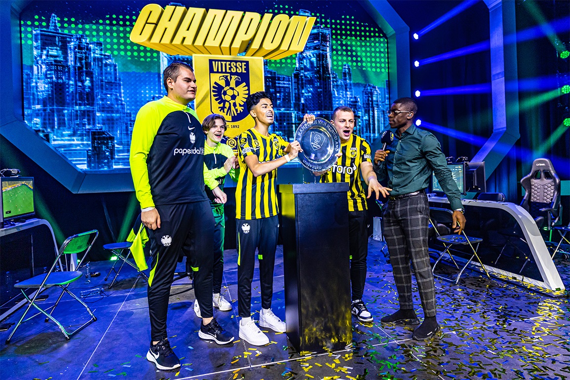 This is a picture of Vitesse Esports winning the eDivisie FIFA 23.